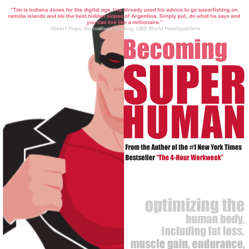 "Becoming Superhuman" Book Cover Diseño de ProvenMill