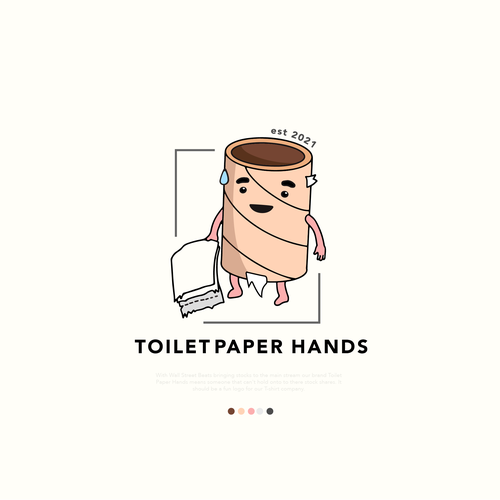 Starting a meme T-shirt company called Toilet Paper Hands.  Need a logo. Design by pepau kreatives