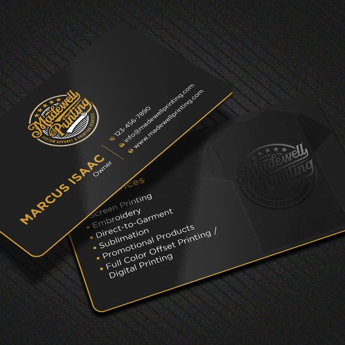 Business Card for a Custom Clothing/Product Business Design by Brandmaker artist