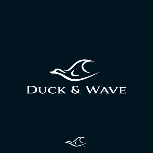 Design Coastal lifestyle brand featuring a mallard duck and wave, appeal to outdoor enthusiasts and surfers di Shadowcaster Studio