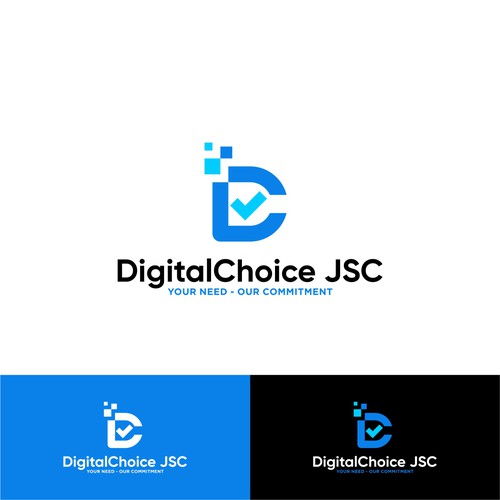 Company logo for an IT Company which put the "Digital Choice" at the center Design by mekanin