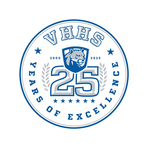 Logo for school's 25th year of excellence Design by Argim