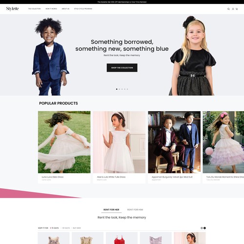 Needed: Cute Kids Clothing Site Redesign Design by Pixelopaque