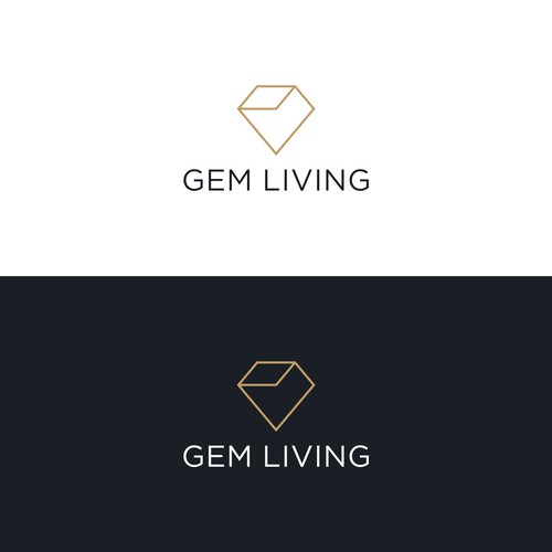 Geometrical, minimalist, modern brand design for Gem Living Design by megawon®