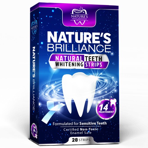 Natural Design Needed for Nature's Brilliance Whitening Strips Design by agooshe