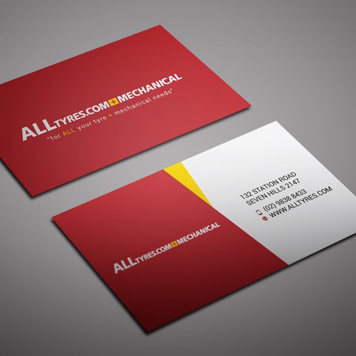 Business card for All Tyres (Tyre + Mechanical shop) | Business card ...