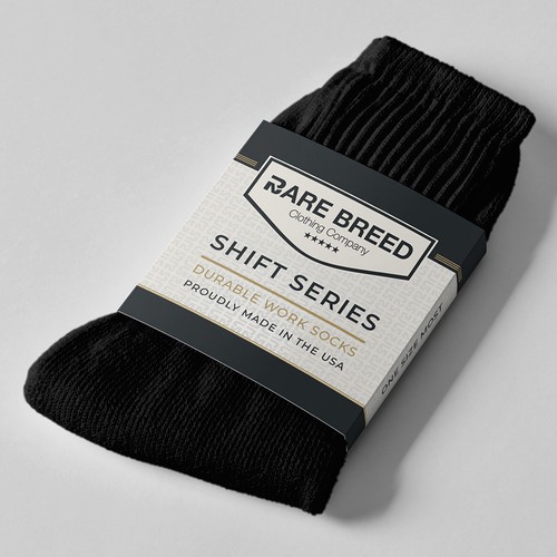 "Premium American made work sock packaging" winning Logo & social media pack