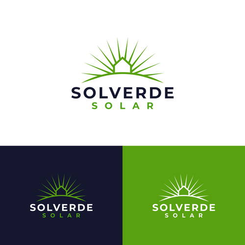 Clean logo for solar company Design by Work From Hobby