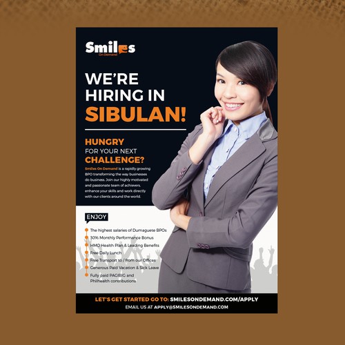 Flyer for Call Center Company - We're Hiring! Design by krung