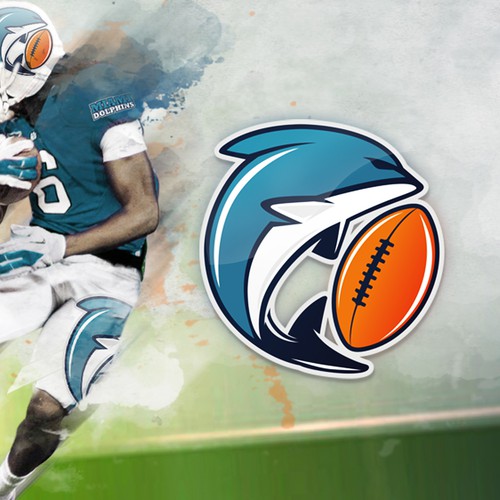 99designs community contest: Help the Miami Dolphins NFL team re-design its logo! Design réalisé par adwar std.