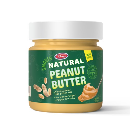 design a modern label for a New all natural peanut butter Design by KforKITE