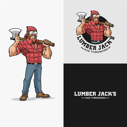 New logo with character design for Axe Throwing facility Design by Ammar elkapasa