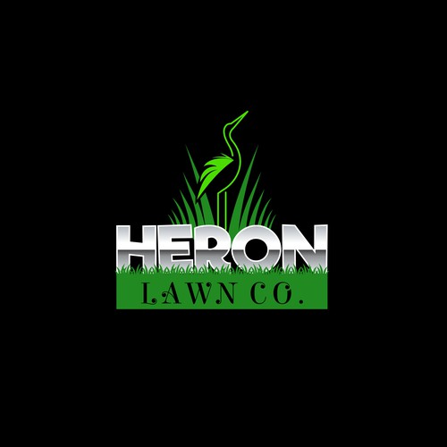 Modern Lawn Care Business with Heron Design by i-ali