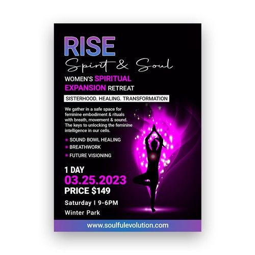 Spiritual Retreat Flyer Design by The Cloud Digital