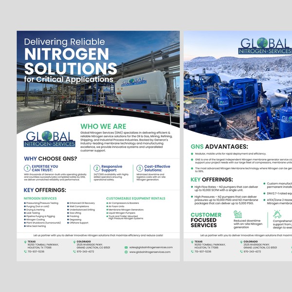 Global Nitrogen - One Page double side Flyer