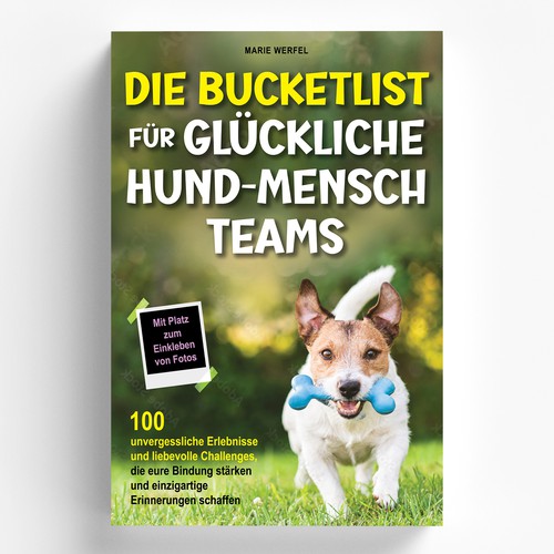 Design a harmonious, cute cover for a dog & human bucketlist Design by elQue.design