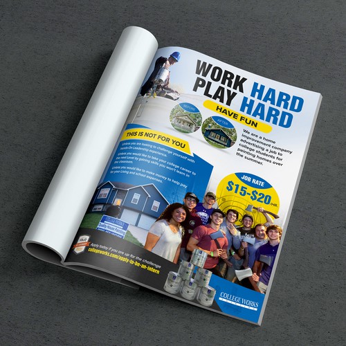 Summer Job Full Page Magazine Ad Design by Logicainfo ♥