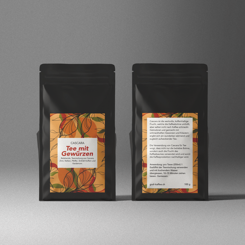 Design Cascara tea label di just.chaosofart