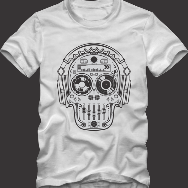 dj skull tees