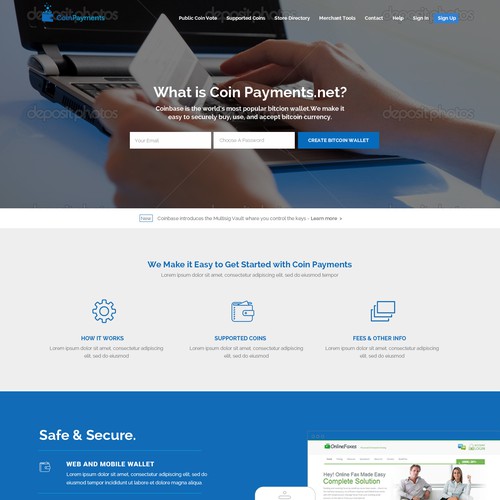 Coinpayments.net Bootstrap 3-Compatible Deisgn Contest Design by KashiArts