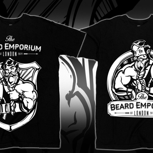 Strongman character design creation for The Beard Emporium.com Design by God's child