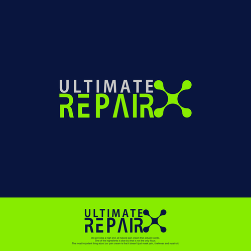 Create a logo for a high end all natural pain relief and repair cream Diseño de Voz Design