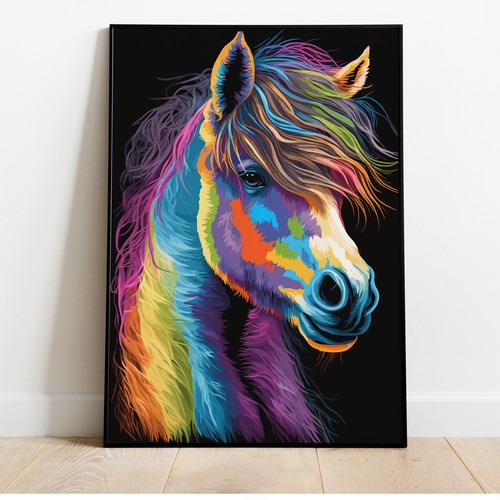 Multicolor Horse Design by Bimaaldisa Studio