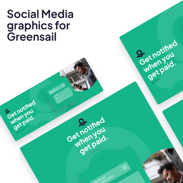 Design by Ardian Shala titled "Social Media Design - Greensail"