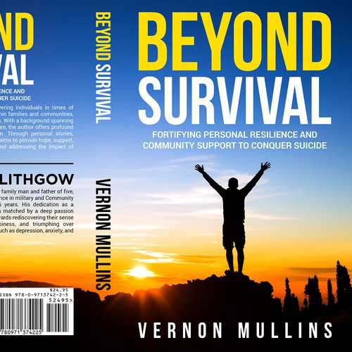 Create a powerful book cover representing resilience & survival in the context of suicide prevention Design by Bigpoints