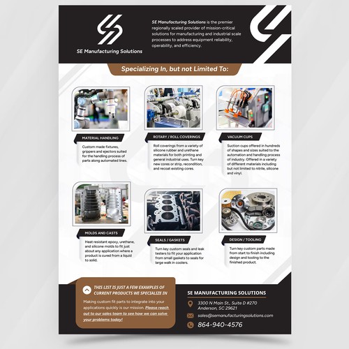 Clean single page line card for potential customers Design by Chriest.