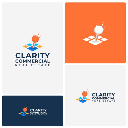 Logo + Brand Guide for Clarity Commercial Real Estate Design by Oranye Putih