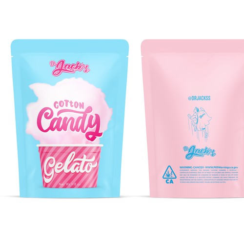 Cotton Candy gelato cannabis bag Design by bcra