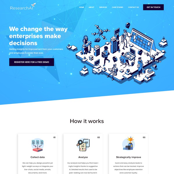 Design by Mr.Zer0 titled "Enterprise SaaS landing page"