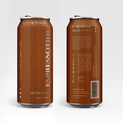 We need a Sexy, Luxuriously Designed Espresso Martini in a Can that appeals to women (and men). Design por Lady Goga