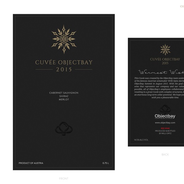 Wine Label for Objectbay Cuvée