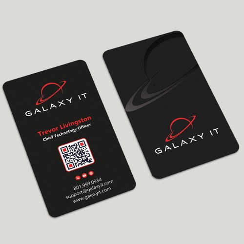 Create a Stellar Space-Themed Business Card for Galaxy IT Design by Rskylight