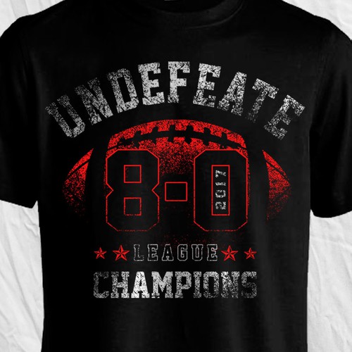 Design a cool t-shirt for a middle school football championship team., T- shirt contest