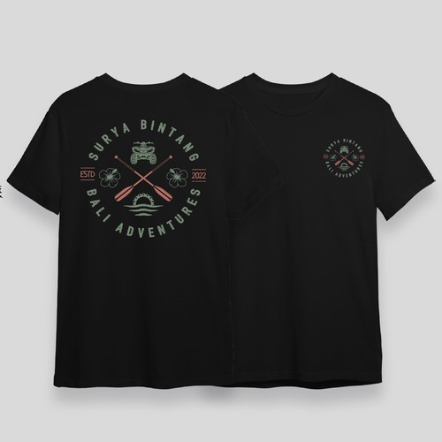 vintage bali jungle rafting Design by mañana_art