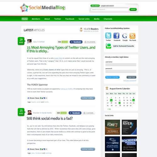 New Social Media Blog Site Design Needed Design by MKELS™