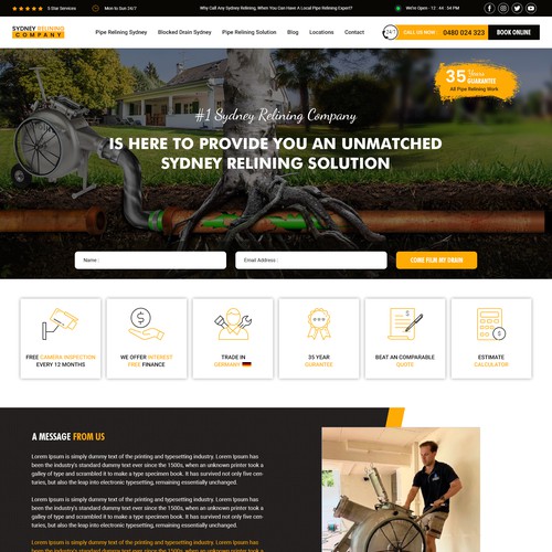 ⭐ SYDNEY PLUMBING COMPANY NEEDING FRESH NEW WEBSITE Design by ⭐️PixelnPixel⭐️