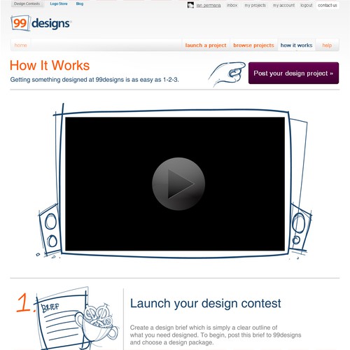 Redesign the “How it works” page for 99designs Design por ian permana