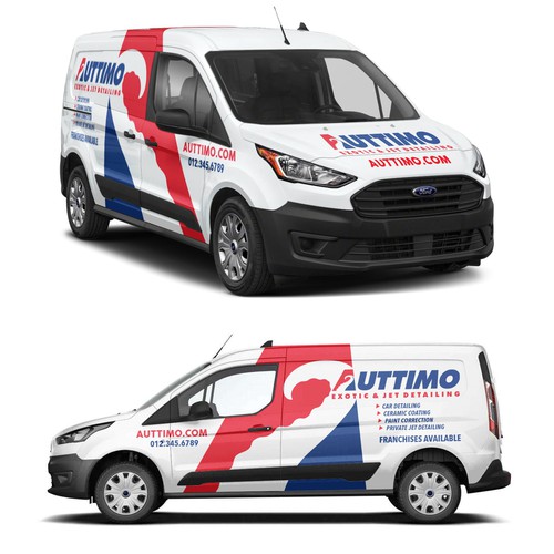 Eye- Catching Van Wrap for our Exotic car & Private Jet Detailing Business. Design by Rockyman