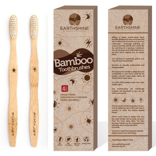 Design a fun and playful box for Earthshine Bamboo Toothbrushes