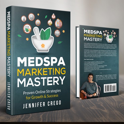 Design a stylish book cover that compels medical spa owners to want to read the book. Design by GusTyk