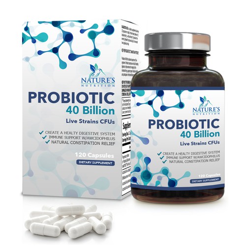 Nature's Nutrition Needs a "Beautiful Label" for our Probiotic Bottle. Design by Snap Sebbata