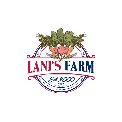 Farm logo - All natural vegetable farm Diseño de Mararti