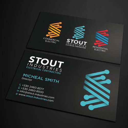 Electrical Contractor needs sleek business card Design by RENEXIT