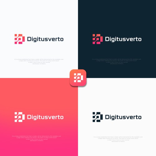 Aspiring and Inspirational logo for a Digital Transformation company Diseño de Grafik Flame