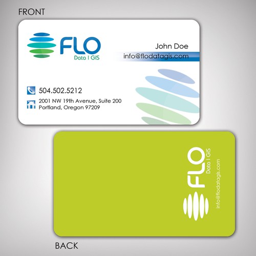 Business card design for Flo Data and GIS Réalisé par .J.PG Designs