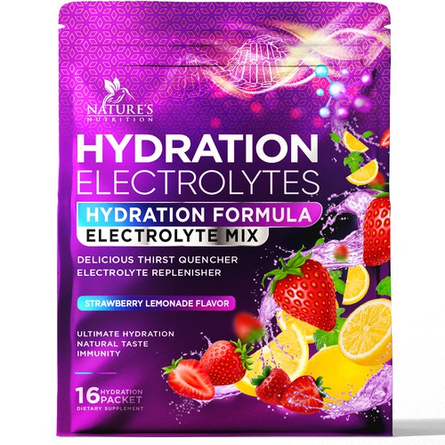 Refreshing Hydration Electrolytes Design Needed for Nature's Nutrition Design by agooshe